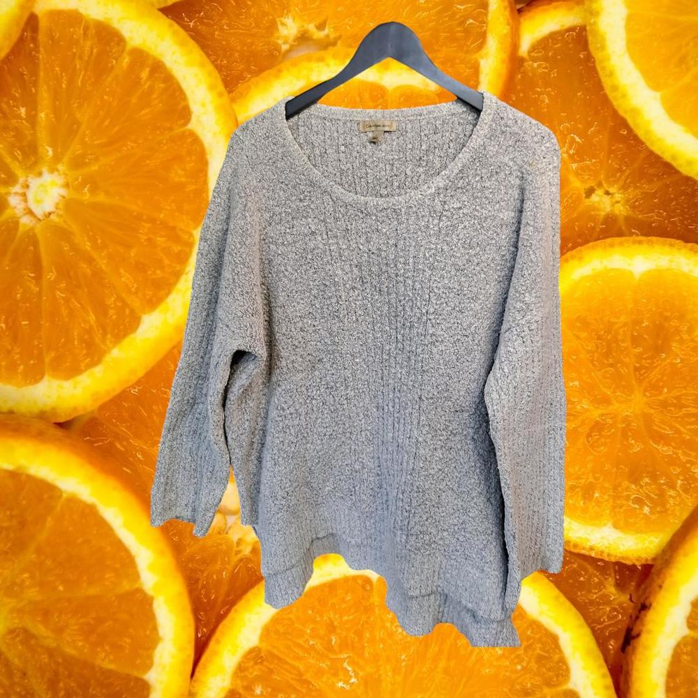 Calvin Klein‎ Jeans Gray and White Knit Sweater Size Large